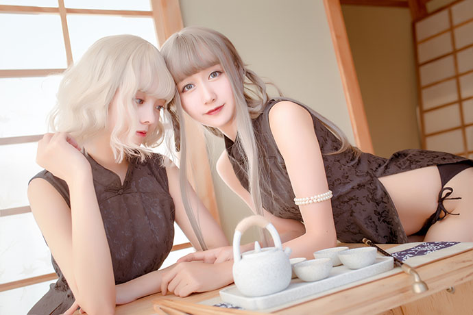 二次元cos:魔女旗袍丨木绵绵OwO&小野妹子 二次元cos:魔女旗袍丨木绵绵OwO&小野妹子