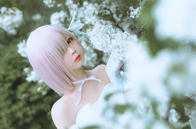 嶋葵全套唯美艺术cos作品图片，超爱の粉色系女孩~