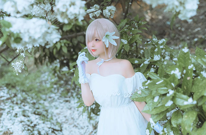 嶋葵全套唯美艺术cos作品图片，超爱の粉色系女孩~