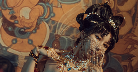 云溪溪(岛田云溪)cos敦煌写真免费 ,经典cosplay~奶桃敦煌 图片欣赏~