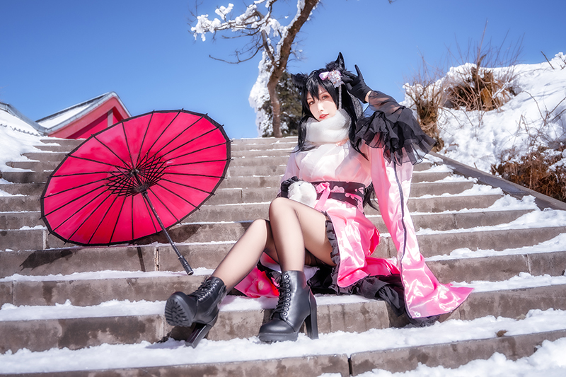 Neko-薇WEI：《碧蓝航线》爱宕和服COS超精美美图，cos写真图集~