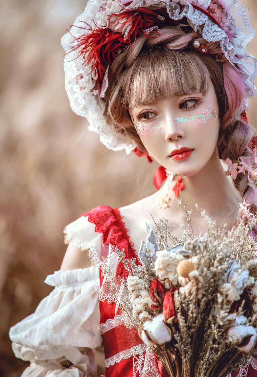 阿包也是兔娘cos lolita红裙图片唯美图赏 阿包也是兔娘cos lolita红裙图片唯美图赏
