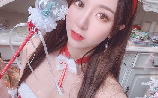 二次元写真合集cos图片：兔子·圣诞，无条件萌翻你！