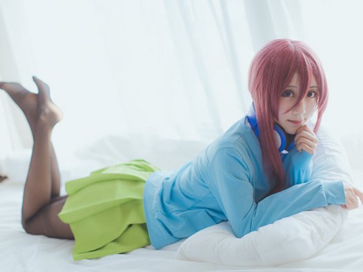 《五等分的花嫁》的Cosplay，神还原的中野三玖~