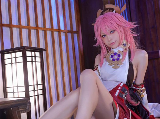 知名coser——水淼aqua一个有着特殊性格和魅力的角色~八重神子
