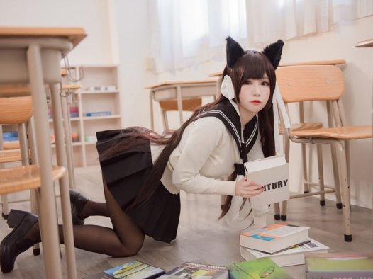 白神泱：碧蓝航线爱宕·兽耳·超萌正妹Coser合集性感度爆表