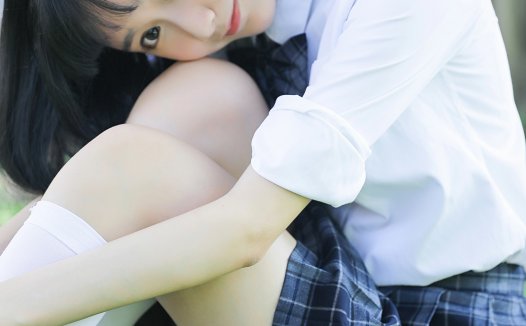 木绵绵OwO（木棉棉VwV）- 白丝JK制服写真,青春阳光治愈系coser