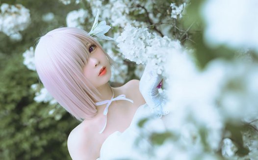嶋葵全套唯美艺术cos作品图片，超爱の粉色系女孩~