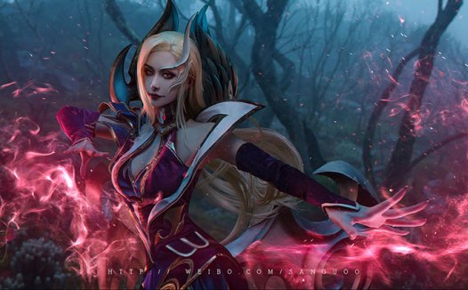 沧霁桔梗《英雄联盟》Cosplay至尊魔女莫甘娜图片作品鉴赏