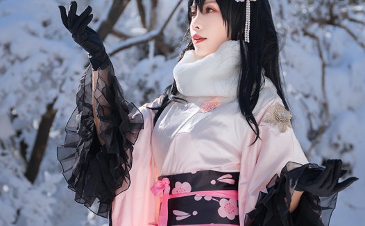 Neko-薇WEI：《碧蓝航线》爱宕和服COS超精美美图，cos写真图集~