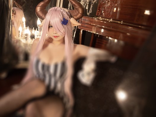 COS |贞子蜜桃《蓝色幻想》 娜露梅亚礼服cosplay作品鉴赏~