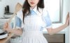 不呆猫cos厨房小女仆作品，甜美与勤劳的完美结合
