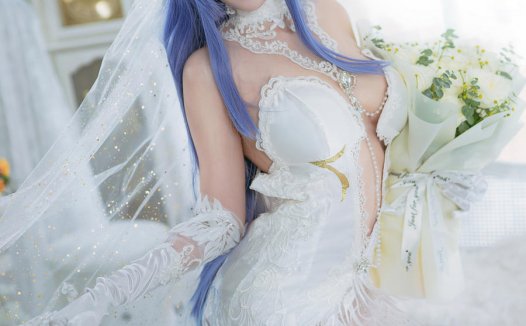 梦幻花园中的浪漫新娘，宮本桜花园花嫁cos